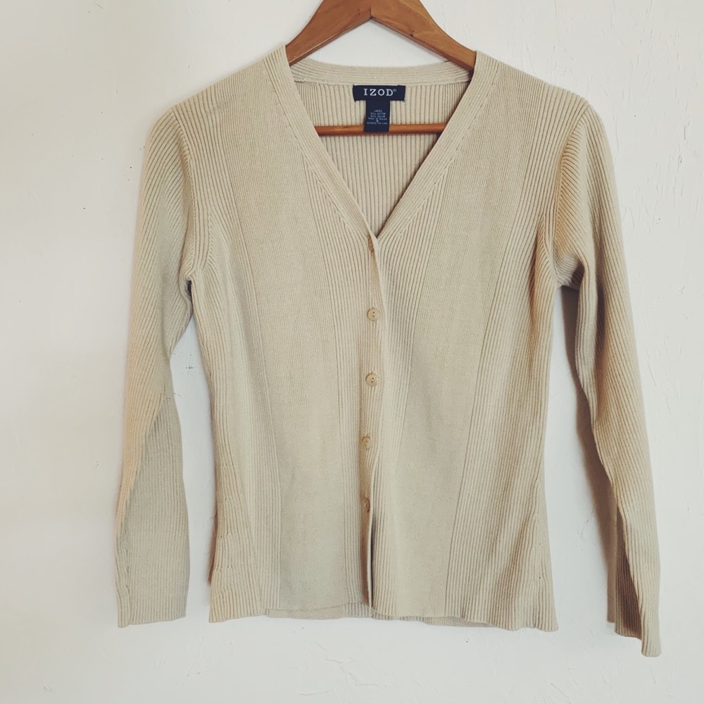 vintage • ribbed knit cardigan